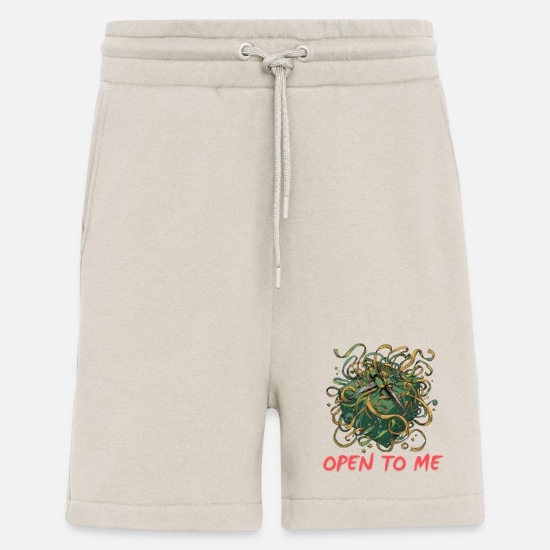 Coffre Vert Rubans et Ciseaux - Short bio décontracté fabriqué en UE - WARM CLAY