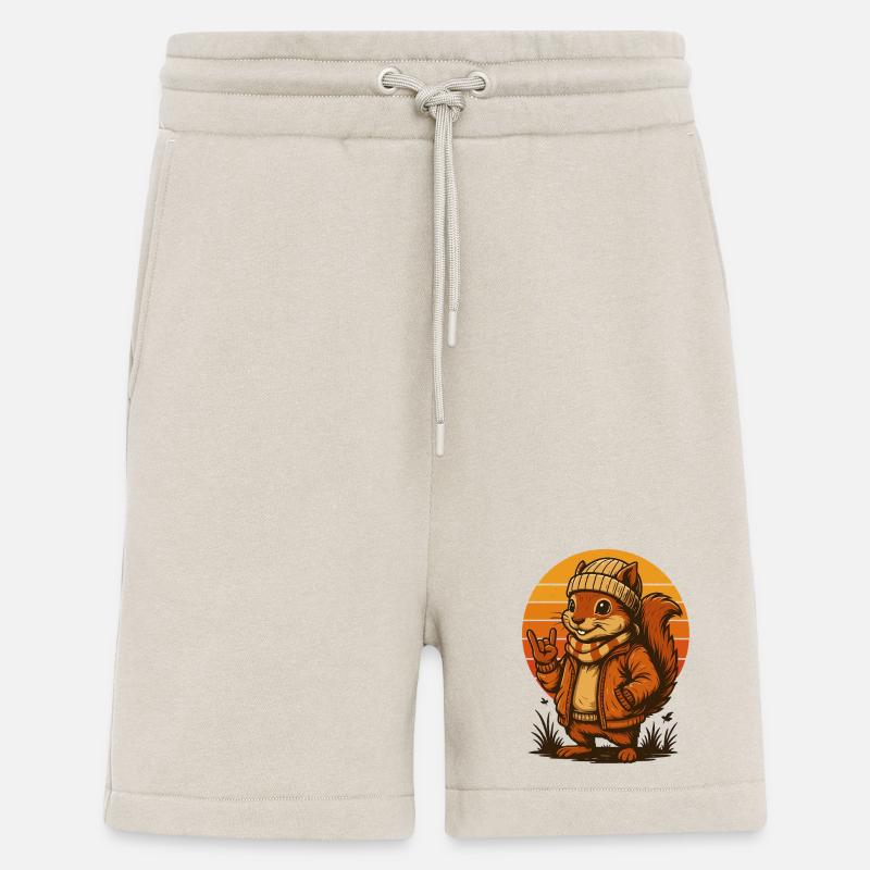 Cooles Eichhörnchen im Retro-Look - Shorts - made by SPREAD - WARM CLAY