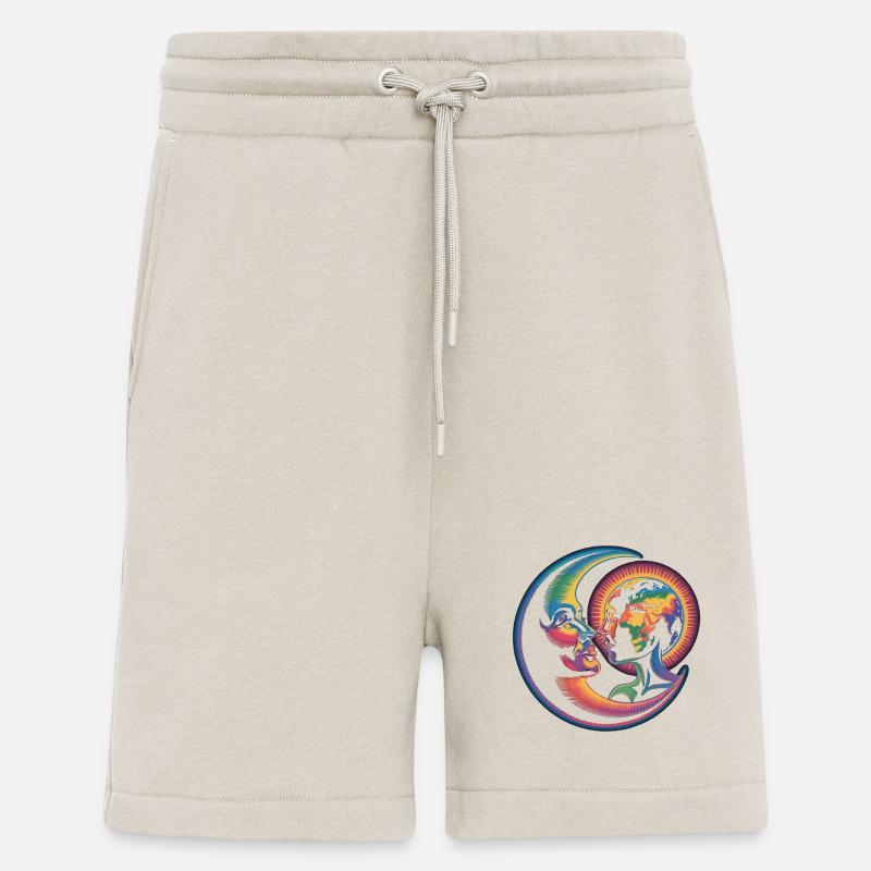 Mond und Erde – Kosmische Liebe - Shorts - made by SPREAD - WARM CLAY