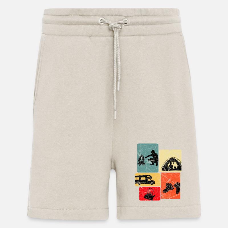 Abenteuerabend Camping Silhouetten - Shorts - made by SPREAD - WARM CLAY