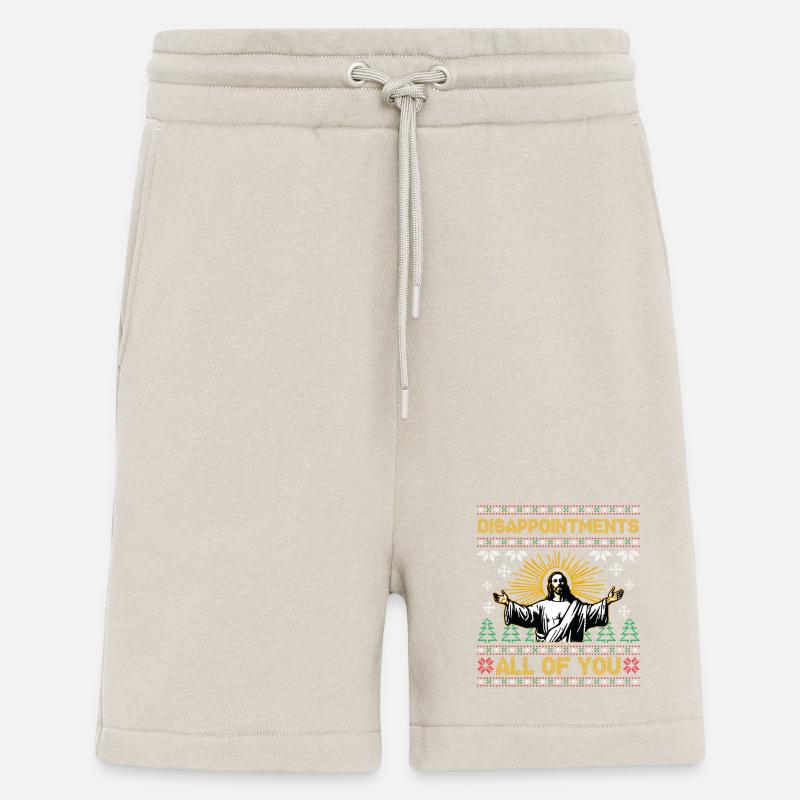 Déceptions à tous, Jésus de Noël - Short bio décontracté fabriqué en UE - WARM CLAY