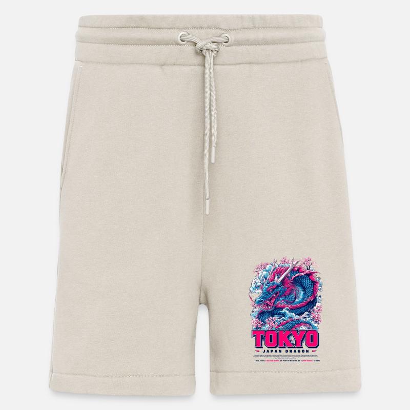 Tokyo Dragon Fleurs de néon - Short bio décontracté fabriqué en UE - WARM CLAY