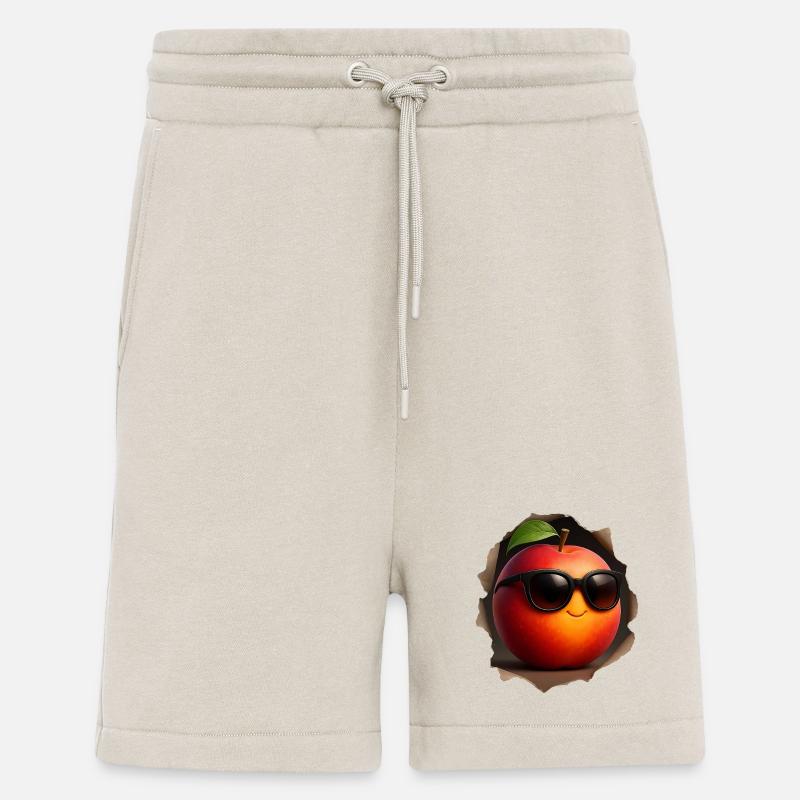 Pêche Fruit Nectarine - Short bio décontracté fabriqué en UE - WARM CLAY