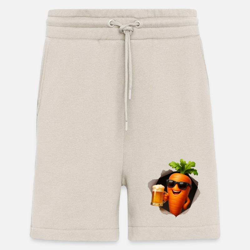 Kernkarotte mit Bier und Sonnenbrille - Shorts - made by SPREAD - WARM CLAY