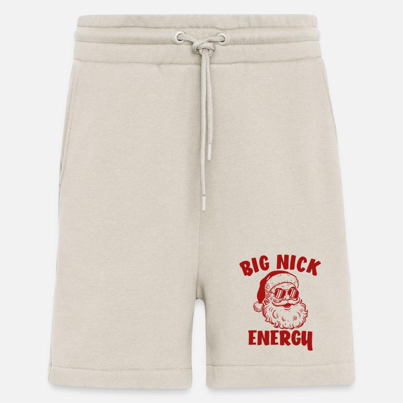 Père Noël, Joyeux Noël, Big Nick-E - Short bio décontracté fabriqué en UE - WARM CLAY