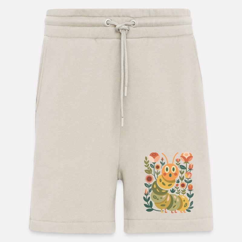 Raupe im Blumengarten - Shorts - made by SPREAD - WARM CLAY