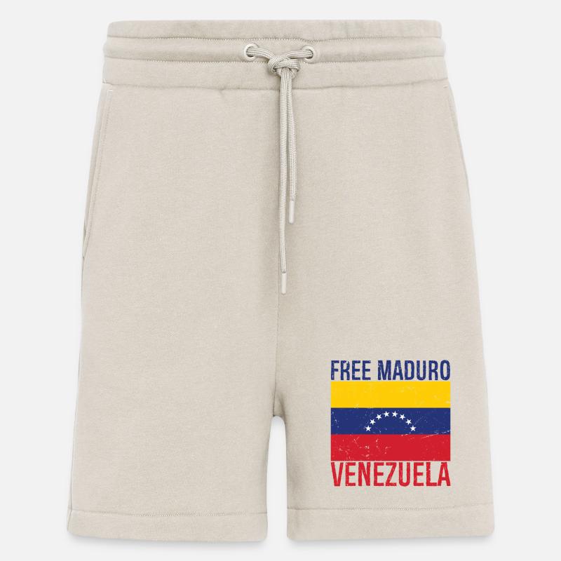 Drapeau du Venezuela de Maduro libre - Short bio décontracté fabriqué en UE - WARM CLAY