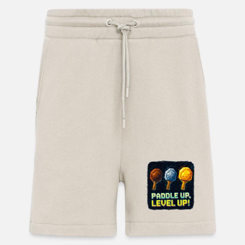 Paddle Up, Level Up Ping Pong - Short bio décontracté fabriqué en UE - WARM CLAY