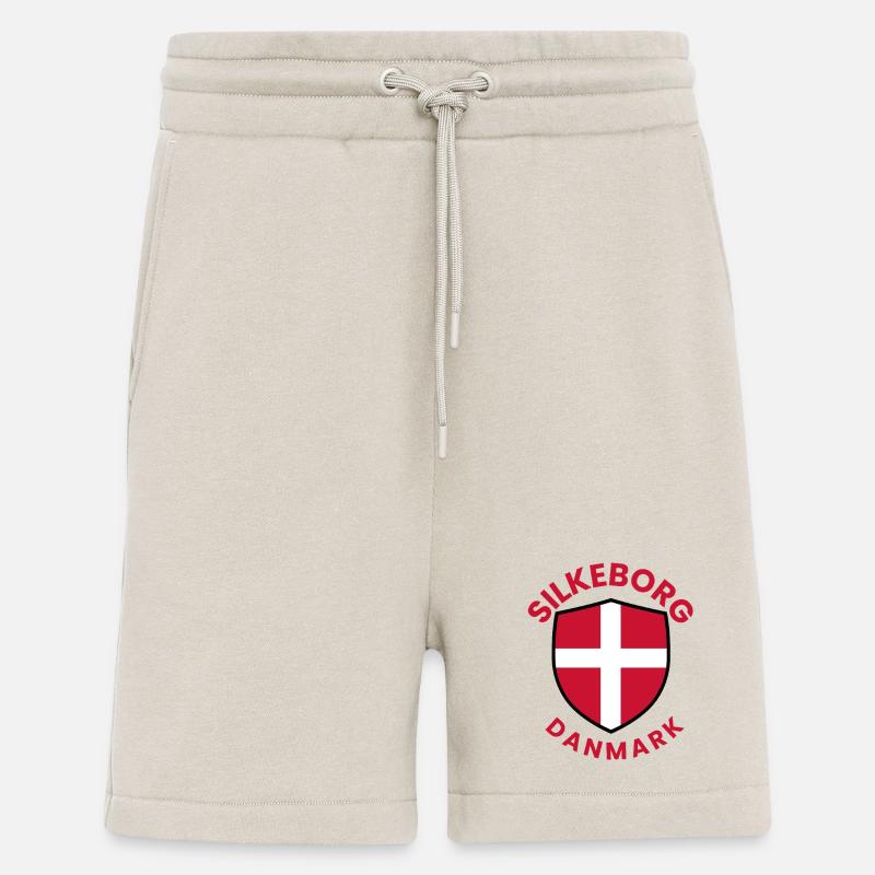 Silkeborg Denmark Shield Emblem - Shorts - made by SPREAD - WARM CLAY