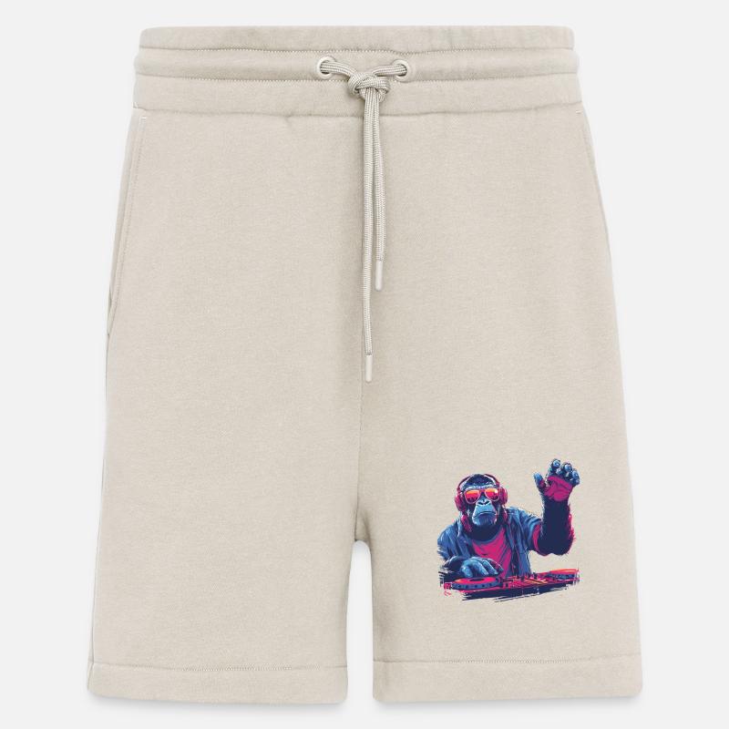 Cool DJ monkey - Shorts - made by SPREAD - WARM CLAY