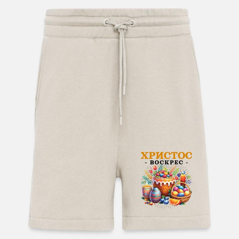 Holiday Pascha Easter Eggs grecs - Short bio décontracté fabriqué en UE - WARM CLAY