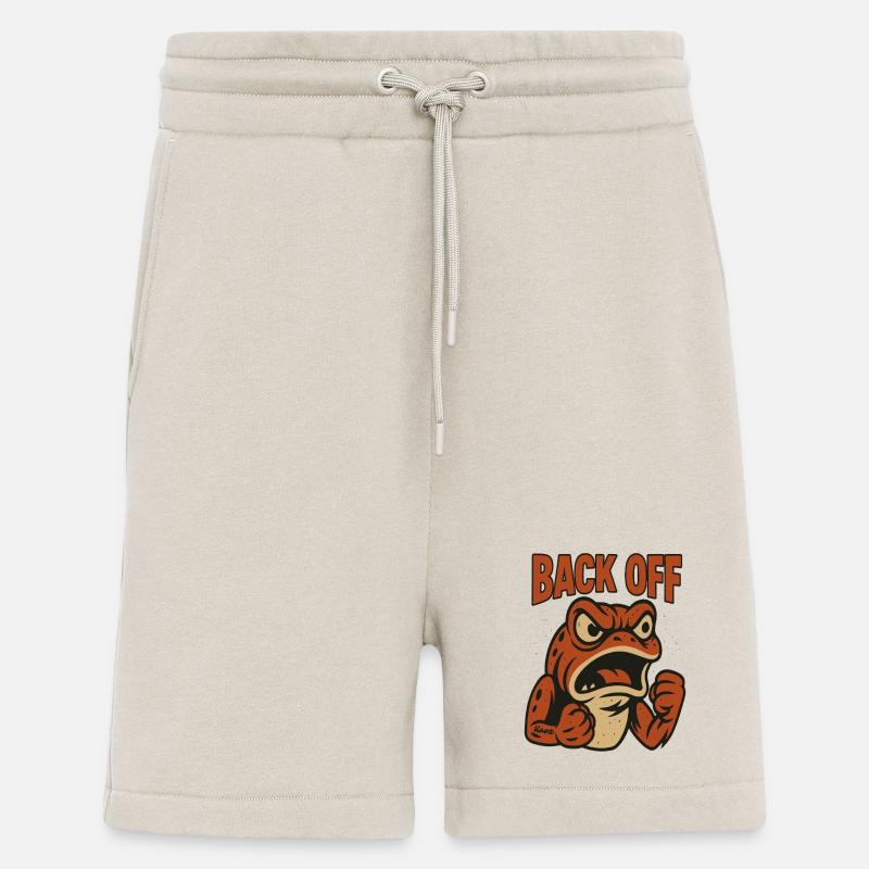 Back Off Angry Frog Patch - Shorts - made by SPREAD - WARM CLAY
