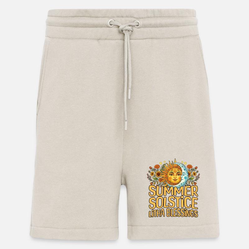 Litha Pagan Summer Solstice Midsummer Midsommar - Shorts - made by SPREAD - WARM CLAY