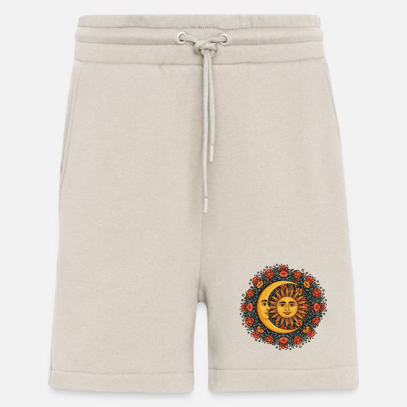 Litha Pagan Solstizio d'Estate Midsommar - Pantaloncini ecologici casual Made in UE - WARM CLAY