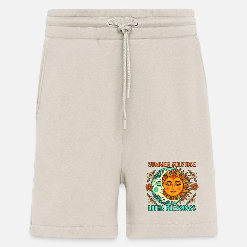 Litha Pagan Solstice d’été Midsommar - Short bio décontracté fabriqué en UE - WARM CLAY