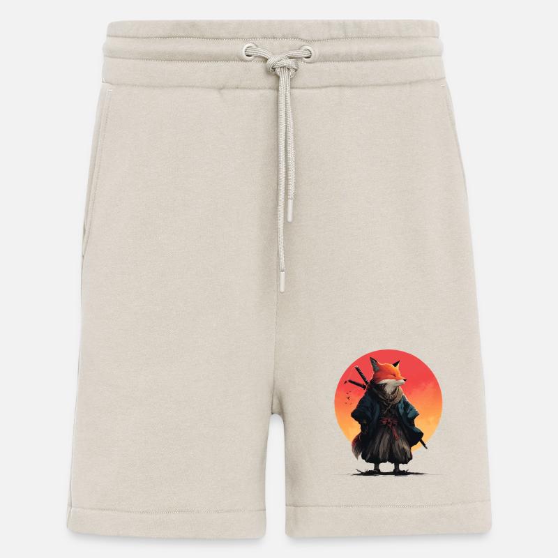 Fuchs-Samurai bei Sonnenuntergang - Shorts - made by SPREAD - WARM CLAY