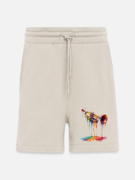 Trumpet with dripping paint - Shorts - made by SPREAD - WARM CLAY