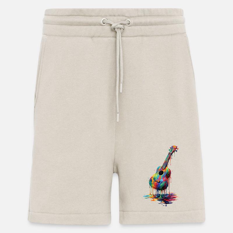 Ukulele with dripping paint - Shorts - made by SPREAD - WARM CLAY