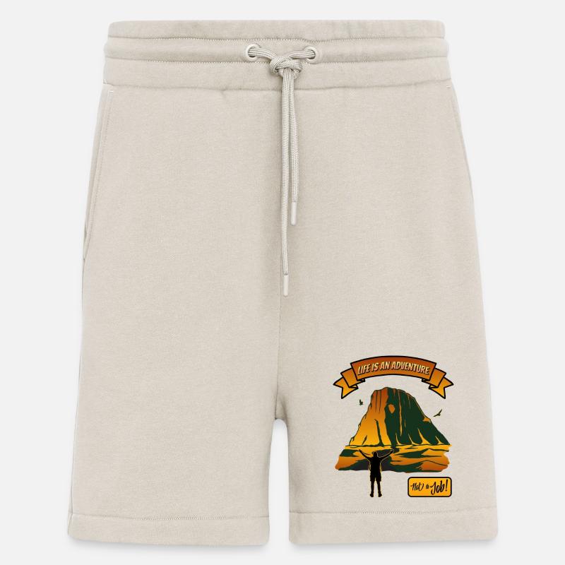 Leben ist ein Abenteuer Berglandschaft - Shorts - made by SPREAD - WARM CLAY