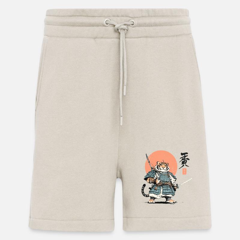 Tiger Samurai Armor Katana - Shorts - made by SPREAD - WARM CLAY