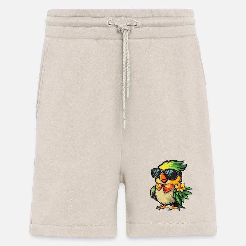 Parrot Comic Vacation - Shorts - made by SPREAD - WARM CLAY