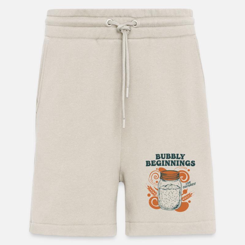 Sauerteig-Sekt-Anfänge Live-Kulturen Backen - Shorts - made by SPREAD - WARM CLAY