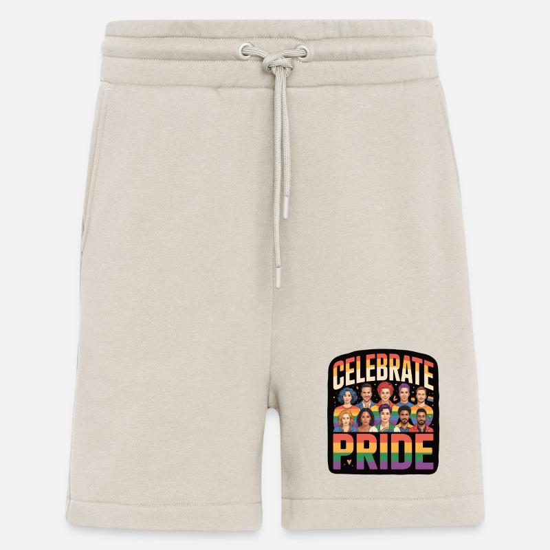 Celebrate Pride LGBTQ Regenbogen - Shorts - made by SPREAD - WARM CLAY
