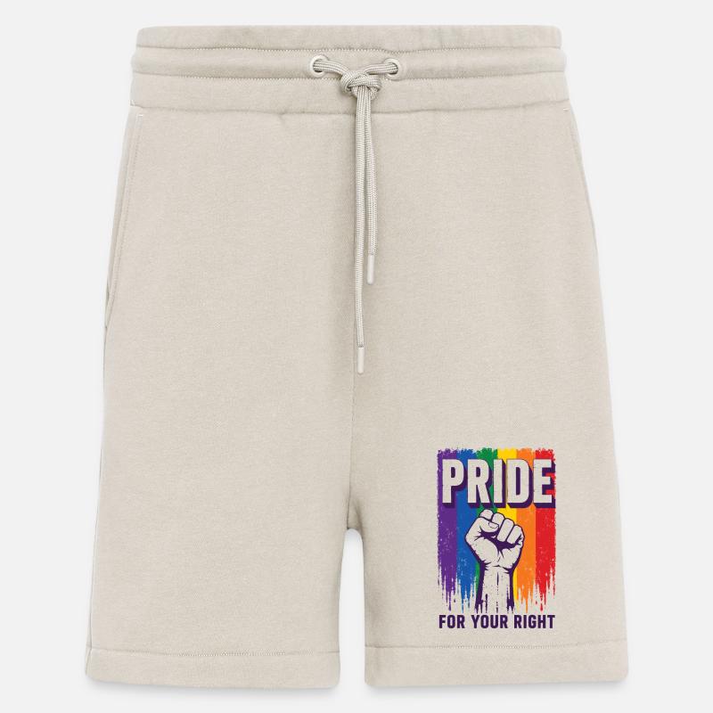 Pride Regenbogen Rechte Statement Shirt - Shorts - made by SPREAD - WARM CLAY