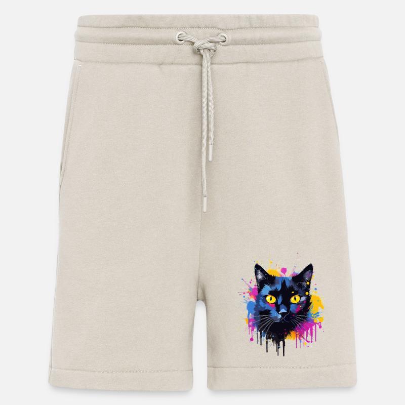 Bunte Bombay-Katzengesicht-Splash-Kunst - Shorts - made by SPREAD - WARM CLAY