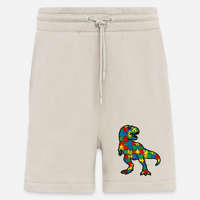 Autism Dinosaur T-Rex Child - Shorts - made by SPREAD - WARM CLAY