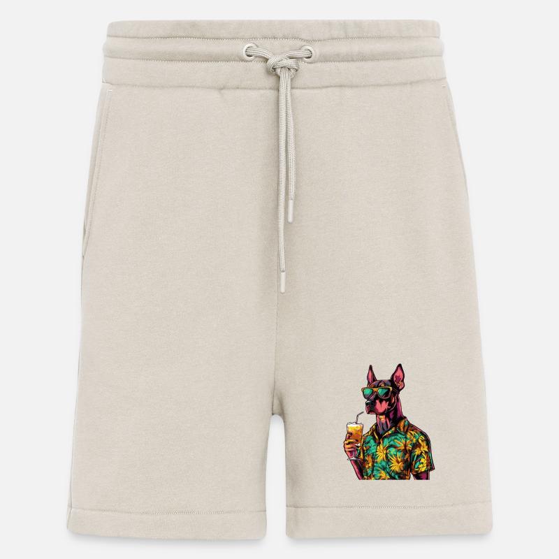 Dobermann Hund Comic Sommer - Shorts - made by SPREAD - WARM CLAY