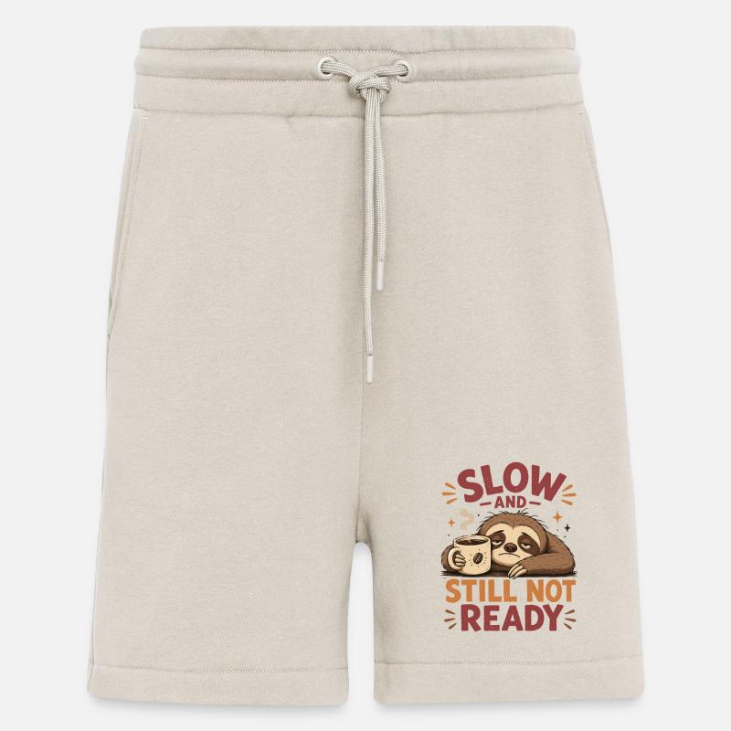 Chemise Sloth Coffee Lent, Pas Prête - Short bio décontracté fabriqué en UE - WARM CLAY