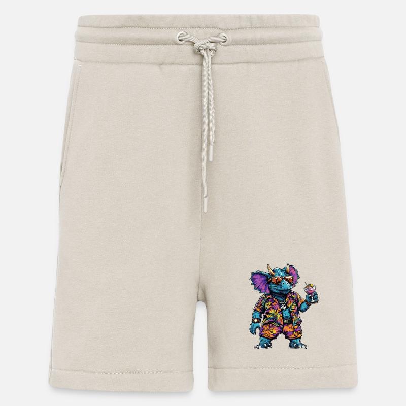 Dinosaur triceratops Comic Summer - Shorts - made by SPREAD - WARM CLAY