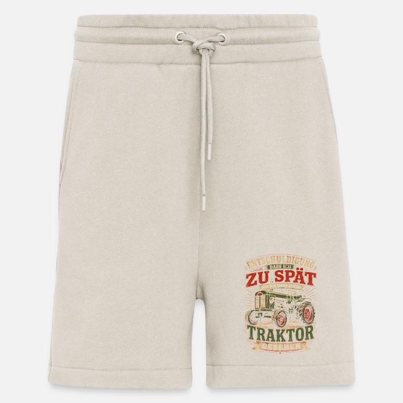 Spät dran Traktor Spruch - Shorts - made by SPREAD - WARM CLAY