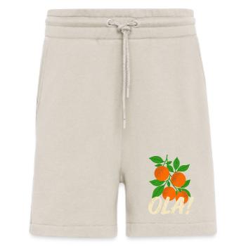 Salutations de Noël des plantes d’orange rétro d’Olá - Short bio décontracté fabriqué en UE - WARM CLAY - Devant
