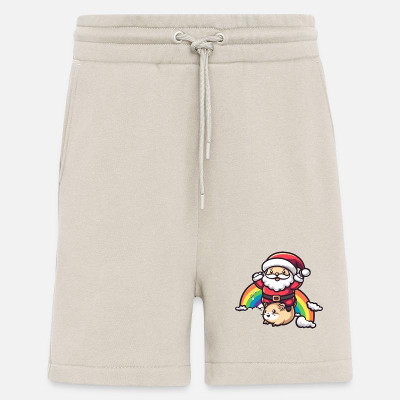 Hamster Weihnachtsmann Regenbogen - Shorts - made by SPREAD - WARM CLAY
