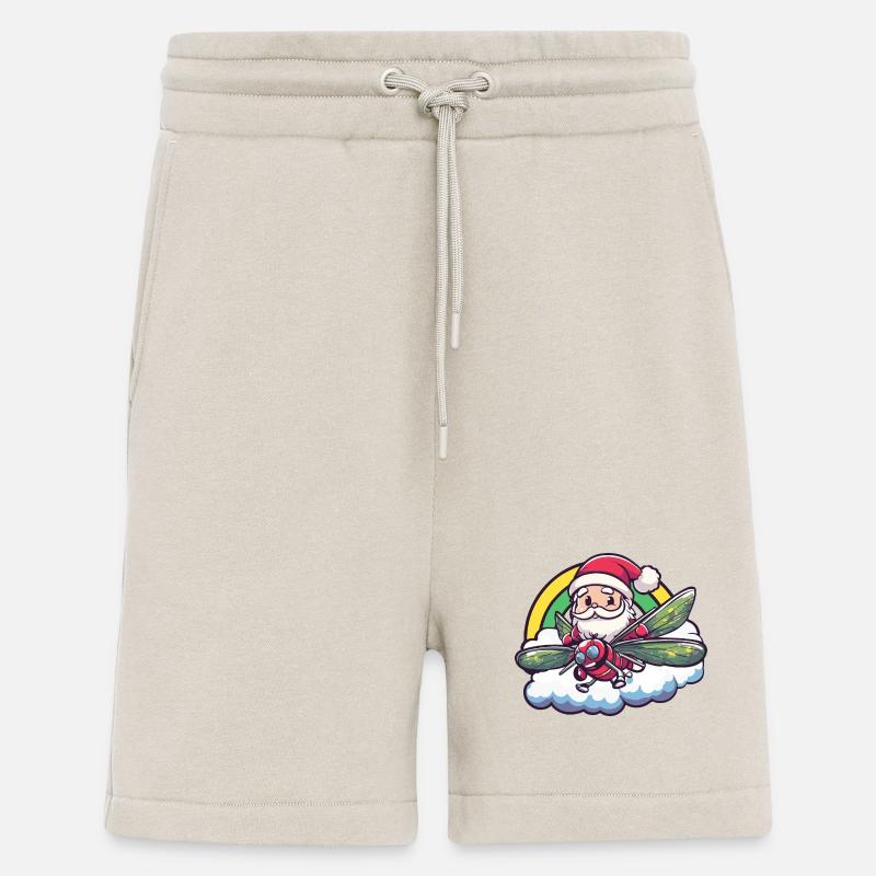 Libellule Père Noël Arc-en-ciel - Short bio décontracté fabriqué en UE - WARM CLAY