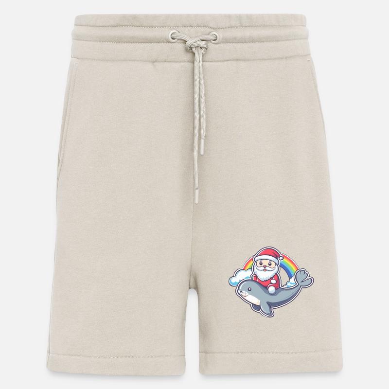Robbe Tier Weihnachtsmann Regenbogen - Shorts - made by SPREAD - WARM CLAY