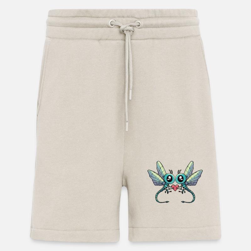 Libellule Couple Saint-Valentin - Short bio décontracté fabriqué en UE - WARM CLAY