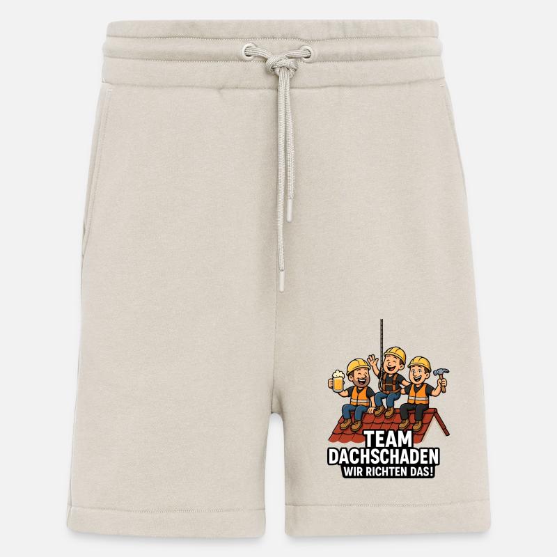 Team Dachschaden Dachdecker witzig - Shorts - made by SPREAD - WARM CLAY