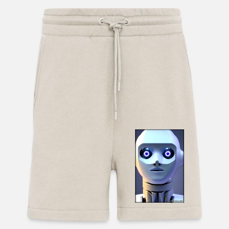 Robot Future Technology Science Android - Shorts - made by SPREAD - WARM CLAY