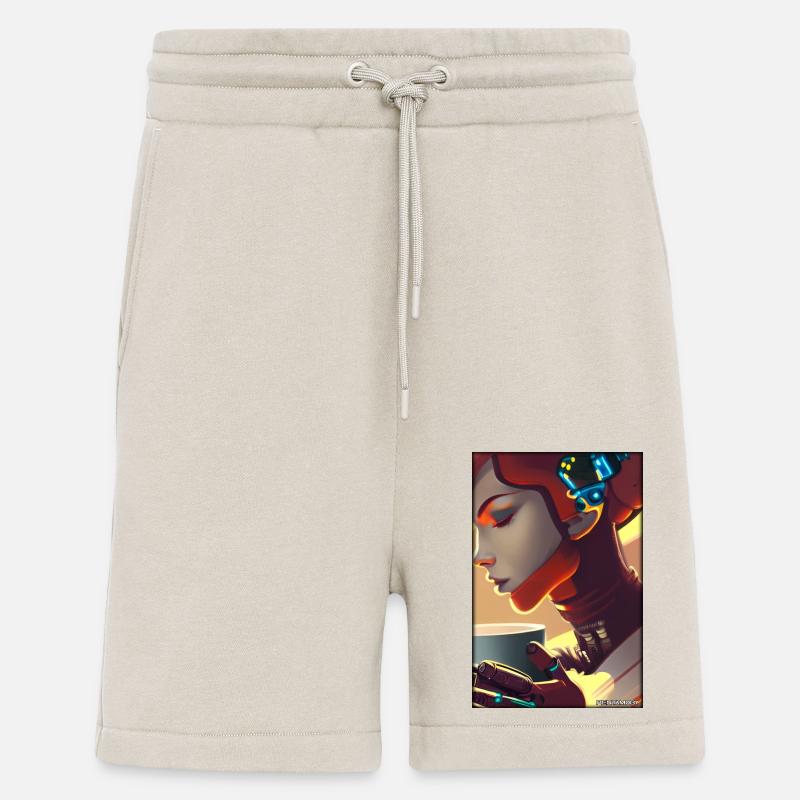 Robot Coffee Future Science Machine - Shorts - made by SPREAD - WARM CLAY