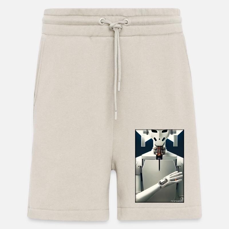 Robot Future Technology Science Android - Shorts - made by SPREAD - WARM CLAY