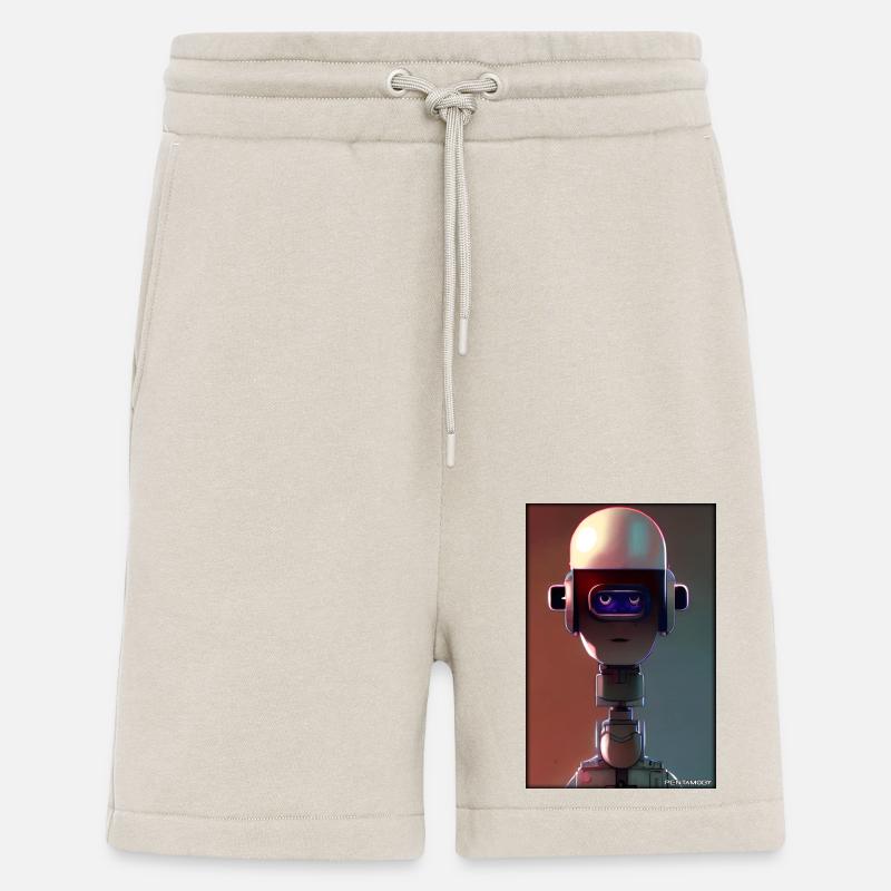 Robot Future Technology Science Android - Shorts - made by SPREAD - WARM CLAY