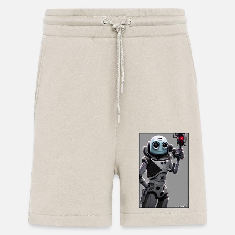 Robot Future Technology Science Android - Shorts - made by SPREAD - WARM CLAY