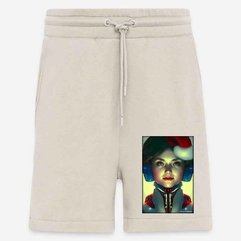 Robots Noël Future Technology Science - Short bio décontracté fabriqué en UE - WARM CLAY