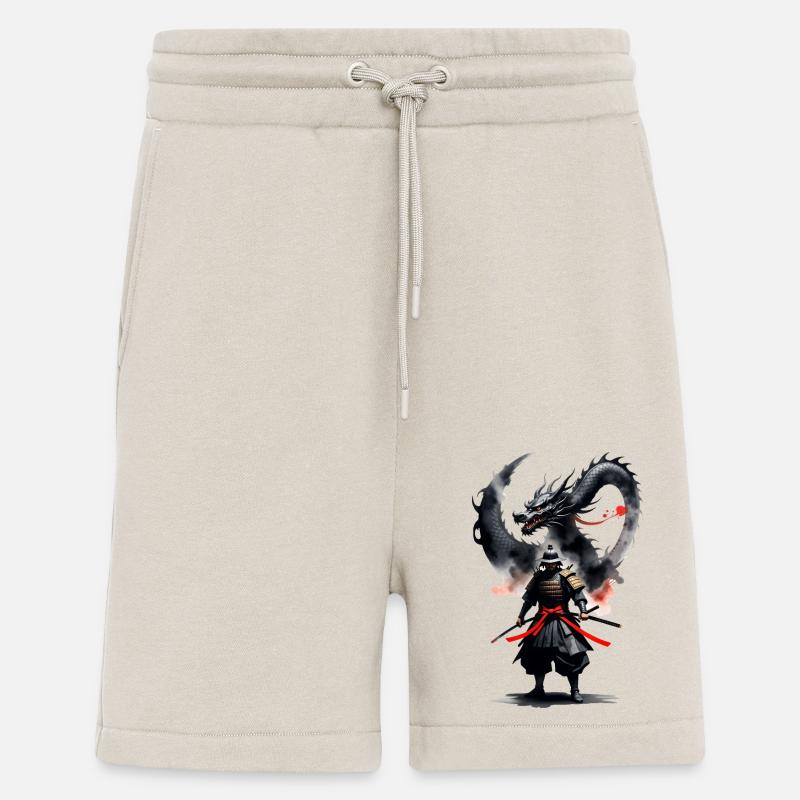 Samurai Krieger Schwarzer Drache - Shorts - made by SPREAD - WARM CLAY