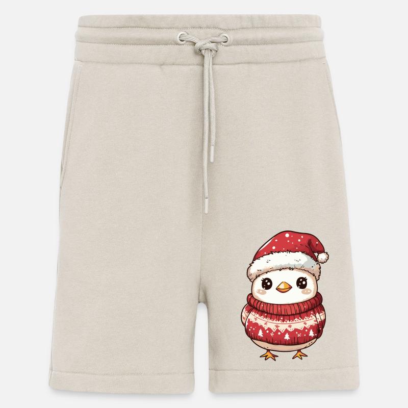 Chicken Christmas Comic - Shorts - made by SPREAD - WARM CLAY