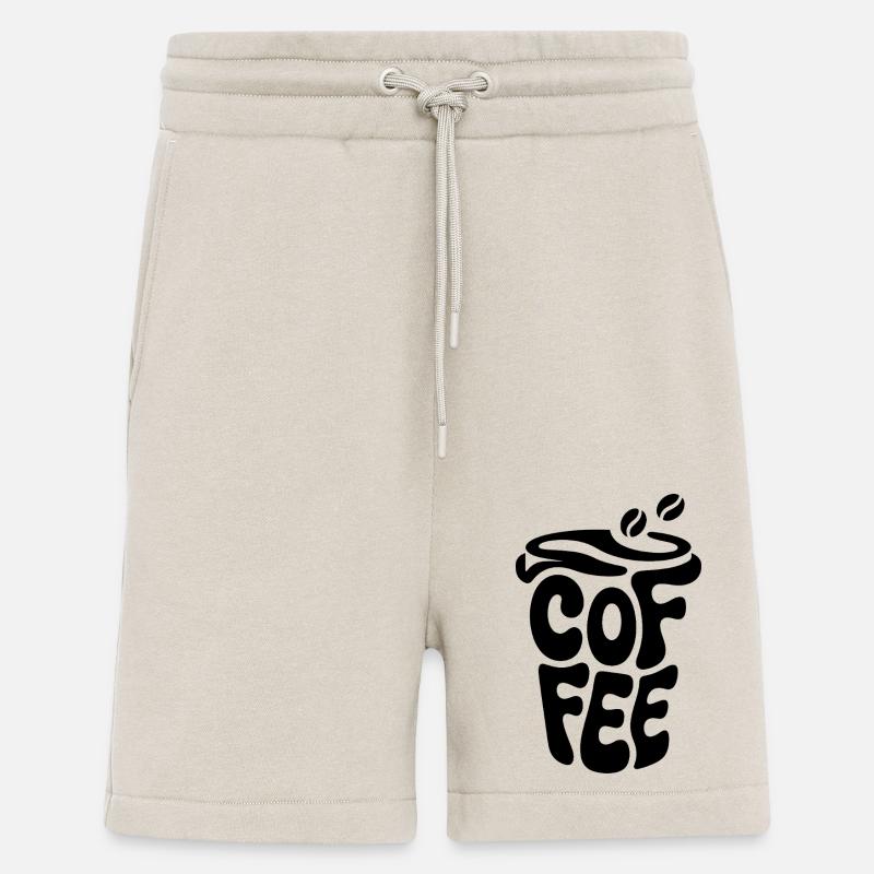 Coffee - Cool Café Logo - Short bio décontracté fabriqué en UE - WARM CLAY