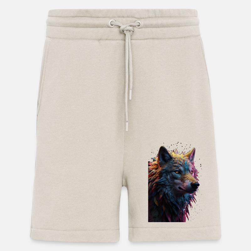 Wolf Wolfskopf Raubtier Geschenk - Shorts - made by SPREAD - WARM CLAY